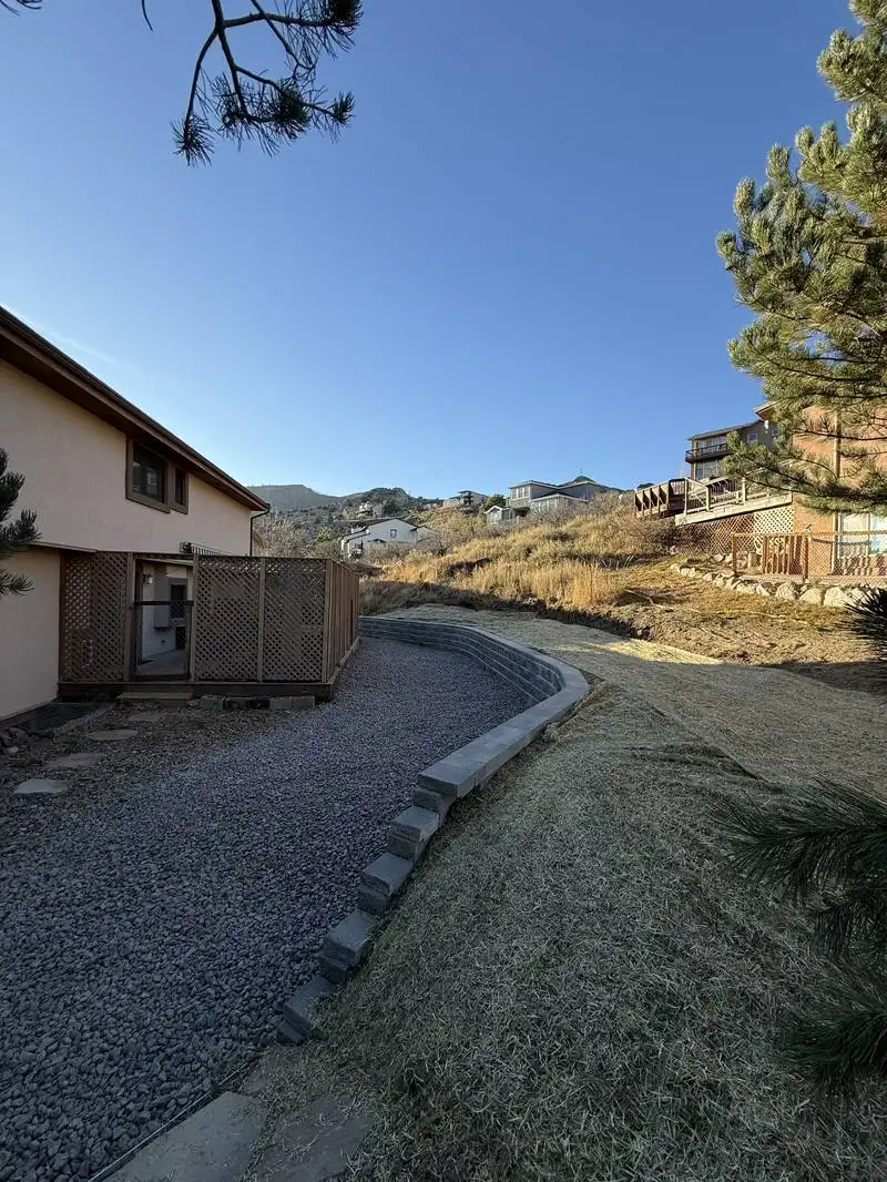 Retaining wall construction by CN Landscaping in Colorado Springs